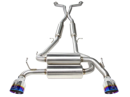 aFe Takeda 2-1/2in 304SS Cat-Back Exhaust Infiniti G37 08-13/Q60 14-15 V6-3.7 w/ Blue Flame Tips 49-36103-L 49-36103-L Photo - Unmounted