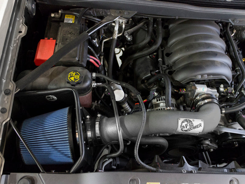 aFe Magnum FORCE Stage-2 Pro 5R Cold Air Intake System: GM Silverado/Sierr 54-12332-GR Photo - Mounted