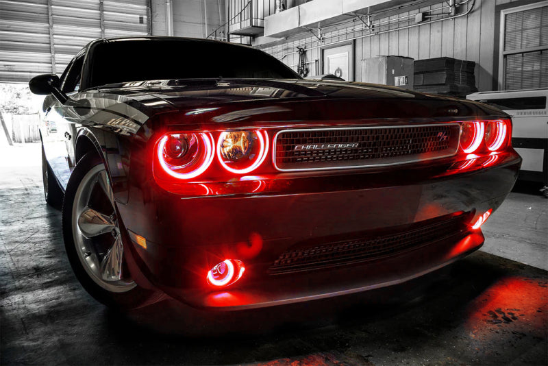 ORACLE Lighting Oracle Dodge Challenger 08-14 LED Waterproof Halo Kit - Red 1292-003 1292-003 Photo - lifestyle view