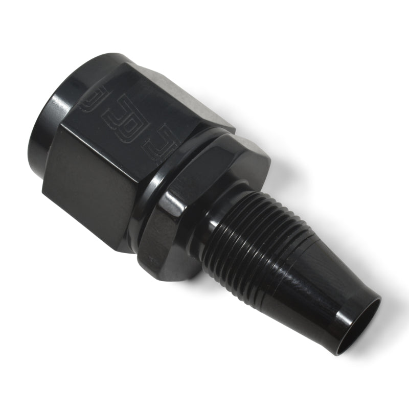 Russell -6 AN Straight Full Flow Swivel Anodized Hose End w/Out Socket - Black 615023 Photo - out of package
