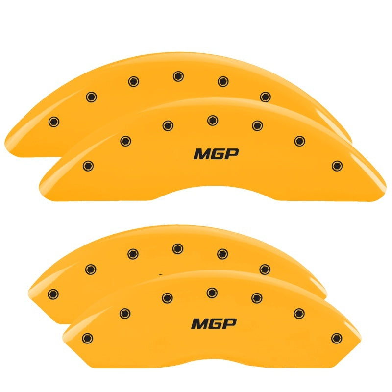 MGP 4 Caliper Covers Engraved Front & Rear MGP Yellow finish black ch 34210SMGPYL 34210SMGPYL Photo - Primary