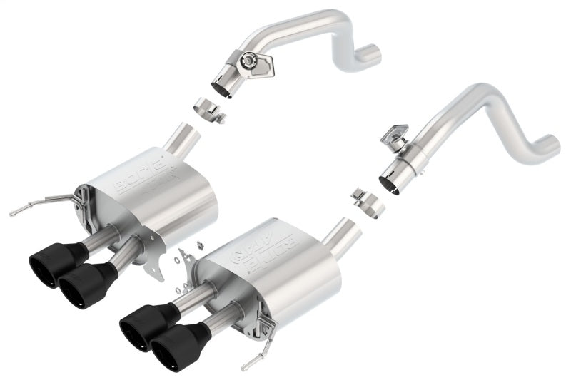 Borla 14-17 C7 Corvette Stingray Axle-Back ATAK Exhaust 2.75in to Muffler Dual 2.0in Out 4.25in Tip 11863CB 11863CB Photo - Primary