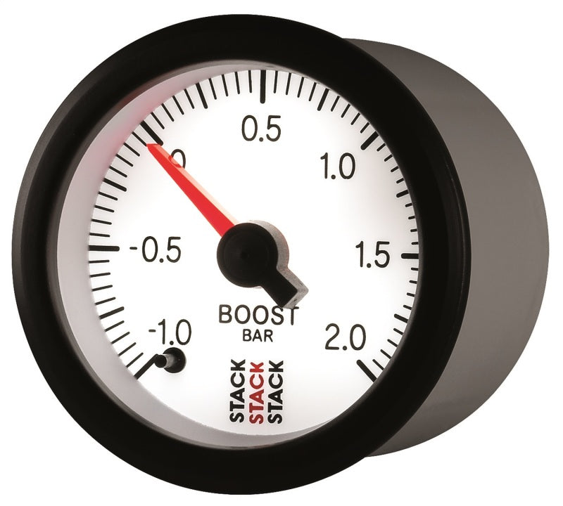 Autometer Stack 52mm -1 to +2 Bar (Incl T-Fitting) Pro Stepper Motor Boost Pressure Gauge - White ST3361 ST3361 User 3