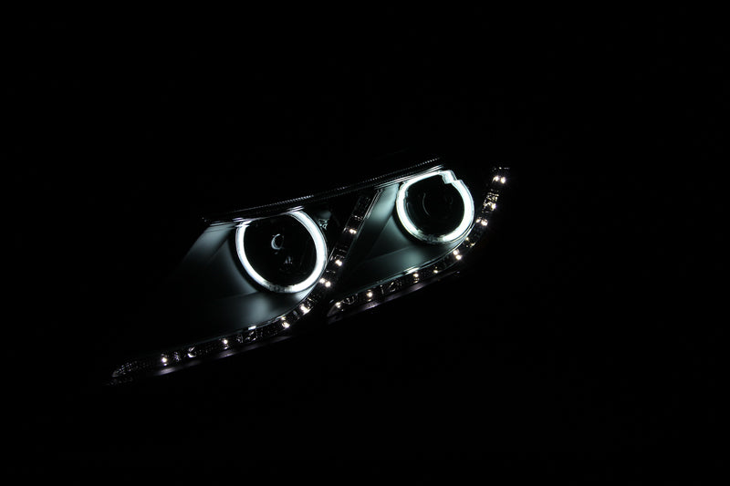 Anzo 2011-2013 Kia Optima Projector Headlights w/ Halo Black (CCFL) 121460 Photo - Mounted