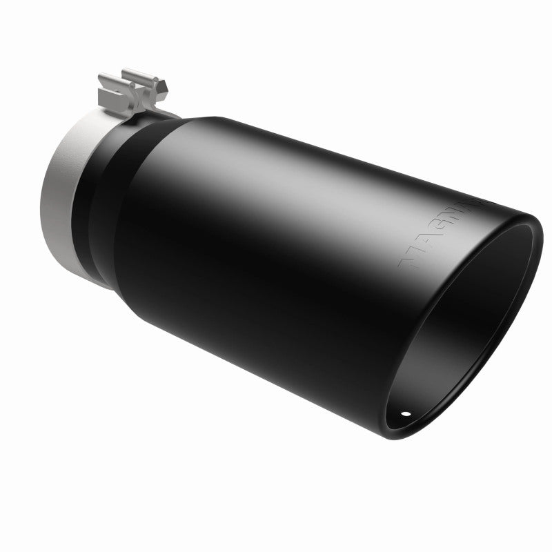 Magnaflow Tip Stainless Black Coated Single Wall Round Single Outlet 6in Dia 5in Inlet 13in L 35239 35239 360 Degree Image Set