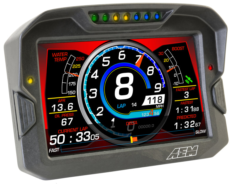 AEM Electronics Digital Dash, CD-7LG, Carbon Housing, Data Logging, GPS, CAN Bus, Kit 30-5703 Photo - out of package