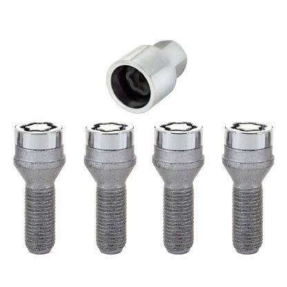 McGard Wheel Lock Bolt Set - 4pk. (Cone Seat) M12X1.25 / 19mm Hex / 29.1mm Shank Length - Chrome 27169 27169 Photo - Primary