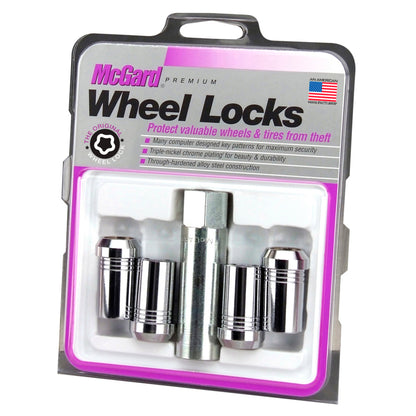 McGard Wheel Lock Nut Set - 4pk. (Tuner / Cone Seat) M14X1.5 / 22mm Hex / 1.648in. Length - Chrome 25115 25115 Photo - Primary