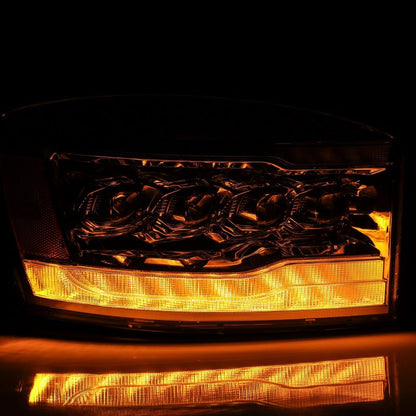 AlphaRex 06-08 Dodge Ram 1500HD NOVA LED Proj Headlights Plank Style Blk w/Seq Signal/DRL/Amber LED 880537 880537 User 4