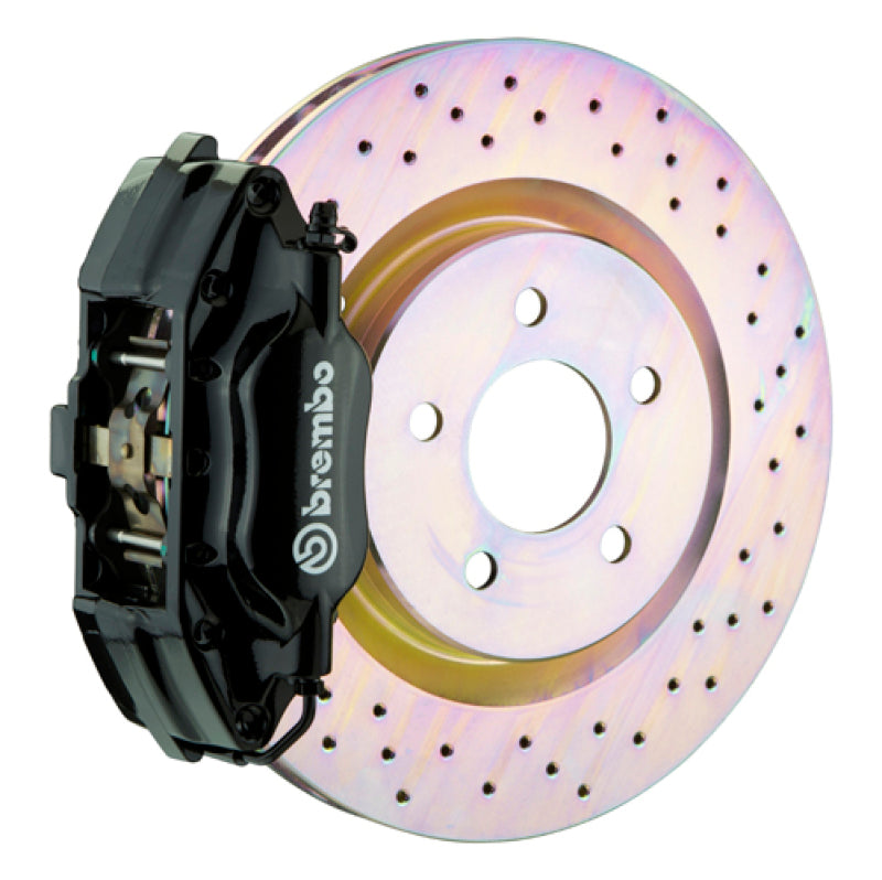 Brembo GT Brake Kit Ford Mustang Front 94-04 Drilled Rotors Black Calipers 1E4.6001A1 Photo - Primary