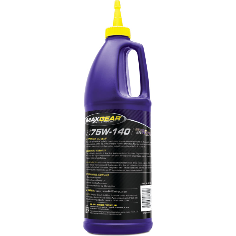Royal Purple 75w140 Max Gear Oil Case 6x1 Quart ROY06301 06301 User 1