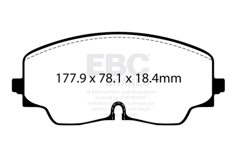 EBC 2022+ Volkswagen Golf R (Mk8) Bluestuff Front Brake Pads DP52448NDX DP52448NDX Photo - Unmounted