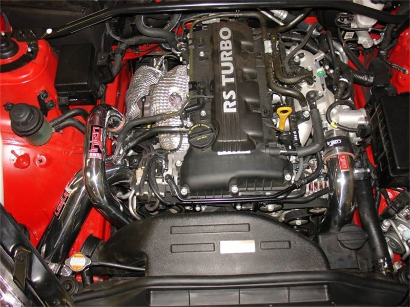 Injen Black Intercooler Kit - Hot/Cold Side Pipes 10-12 Genesis Coupe 2.0L SES1385ICPBLK Photo - Mounted