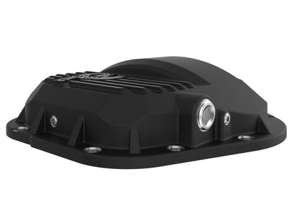 aFe Pro Series Dana 60 Front Differential Cover Black w/ Machined Fins 17-20 Ford Trucks (Dana 60) 46-71100B 46-71100B Photo - Unmounted