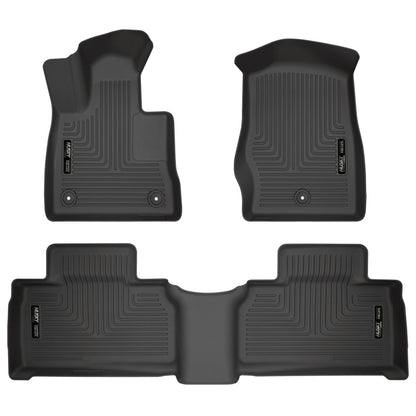 Husky Liners 2020 Ford Explorer Weatherbeater Black Front & 2nd Seat Floor Liners 99321 99321 Photo - Primary