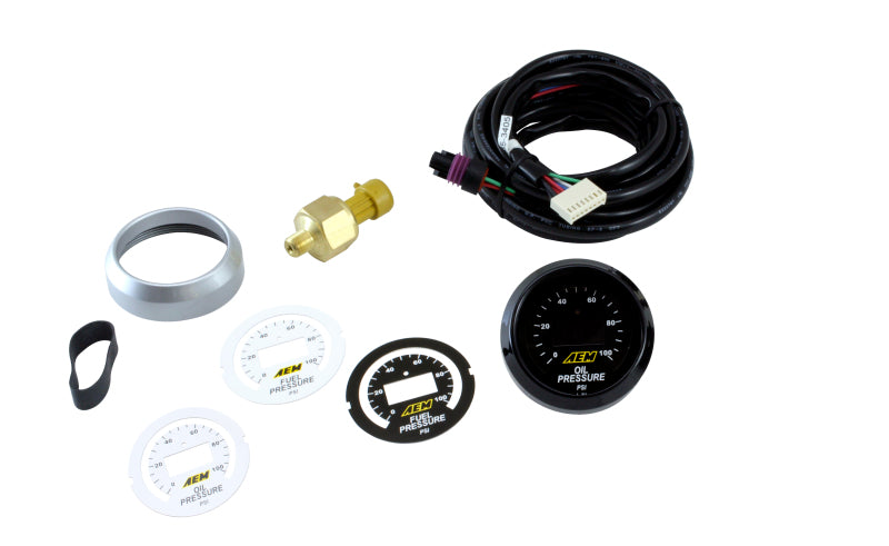 AEM Electronics 52mm Digital Oil Pressure Gauge 0-100 PSI 30-4401 Photo - Primary