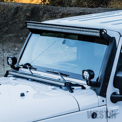 Westin/Snyper 07-17 Jeep Wrangler Snyper Pillar LED Light Mount - Textured Black 62-41035 62-41035 Photo - Mounted