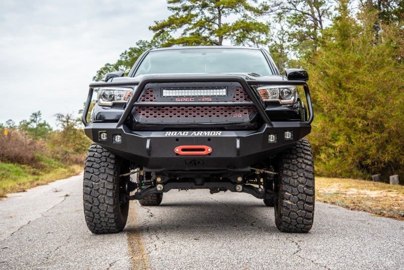 Road Armor 16-20 Toyota Tacoma Stealth Front Winch Bumper w/Lonestar Guard - Tex Blk 9161F5B 9161F5B Photo - Primary