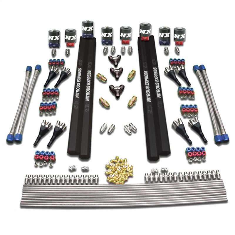 Nitrous Express 8 Cyl SX2 Nozzle Intake Plumbing Kit (Incl Hardware) 13387 13387 Photo - Primary