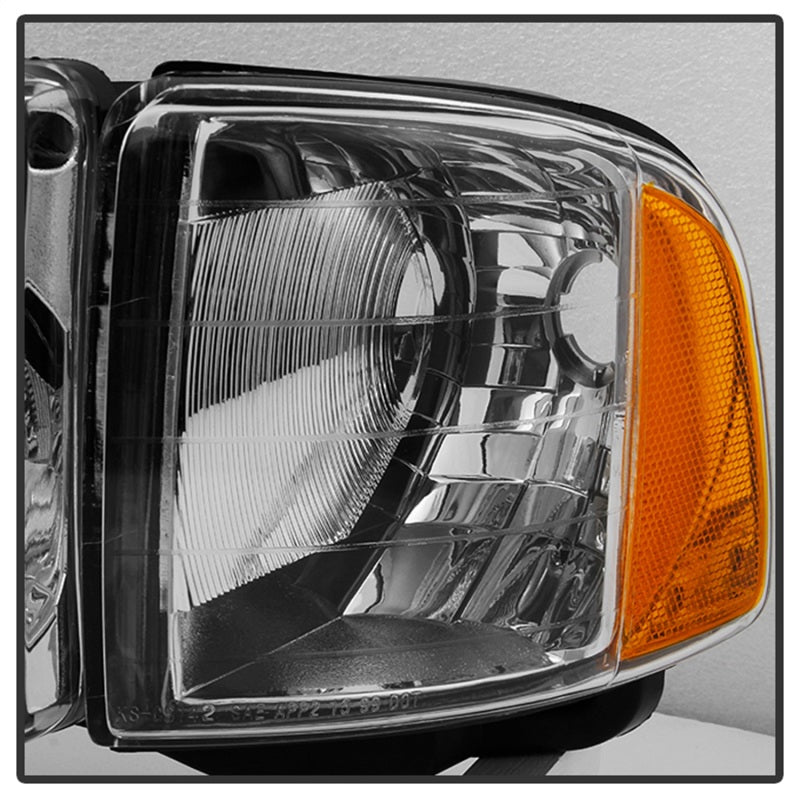 SPYDER Xtune Dodge Ram Sport Model Only 1999-2002 OEM Headlights Chrome HD-JH-DR99-SP-C 9032165 9032165 Photo - Unmounted