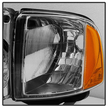 SPYDER Xtune Dodge Ram Sport Model Only 1999-2002 OEM Headlights Chrome HD-JH-DR99-SP-C 9032165 9032165 Photo - Unmounted