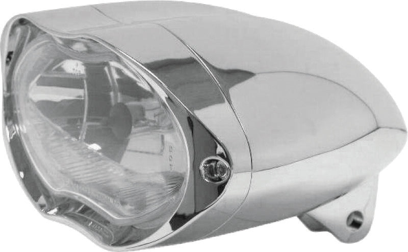 Bikers Choice Chrome Sunray Headlight Bottom Mount Universal Custom 55/60W H4 482821 482821 Photo - Primary