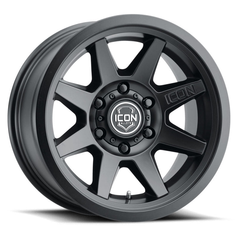 ICON Rebound 17x8.5 6x5.5 25mm Offset 5.75in BS 95.1mm Bore Satin Black Wheel 1917859057SB 1917859057SB Photo - Primary