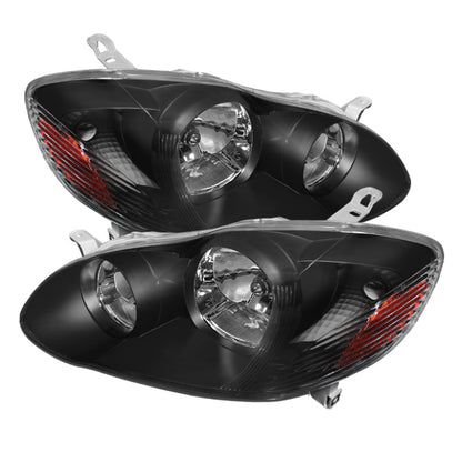 SPYDER Xtune Toyota Corolla 03-06 Crystal Headlights Black HD-JH-TC03-AM-BK 5073754 5073754 Photo - Primary