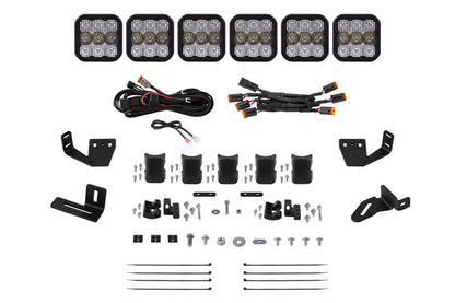Diode Dynamics Prinsu/Sherpa Roof Racks SS5 6-Pod CrossLink Mounting Kit - Sport White Combo DD7816 DD7816 Photo - Primary