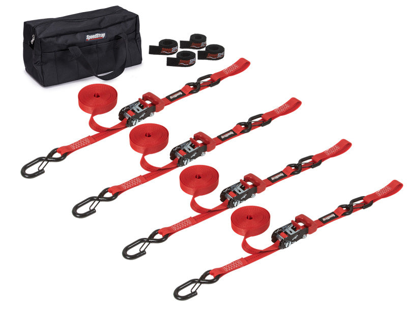 SpeedStrap 1In Heavy Duty Motorcycle/ATV Tie-Down Kit - Red 71753 71753 User 1