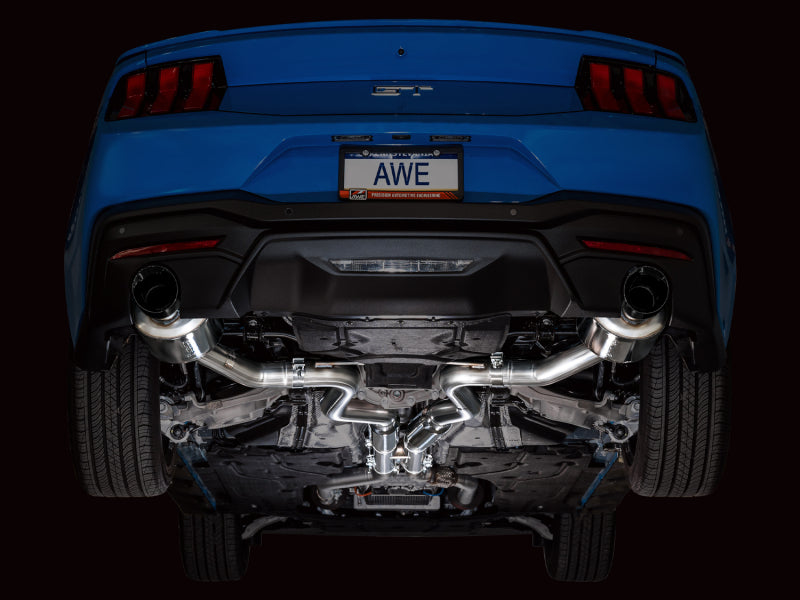 AWE Tuning AWE 2024 Ford Mustang GT Fastback S650 RWD Touring Catback Exhaust w/ Dual Diamond Black Tips 3015-33650 3015-33650 Photo - Mounted