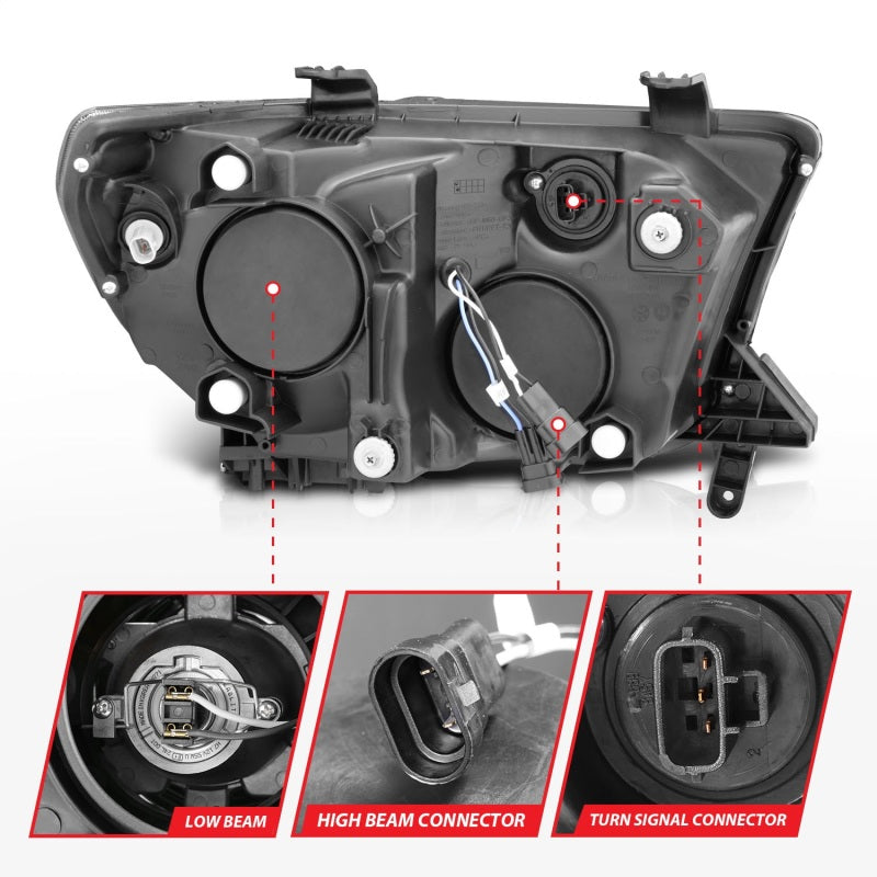 Anzo 2007-2013 Toyota Tundra Projector Headlights w/ Halo Black (CCFL) 111174 Photo - Unmounted