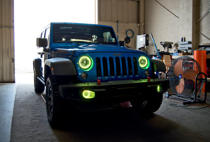ORACLE Lighting Oracle 07-16 Jeep Wrangler JK SMD HL - ColorSHIFT w/ BC1 Controller 7079-335 7079-335 Photo - lifestyle view