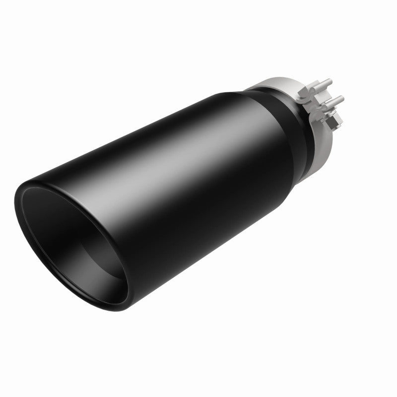 Magnaflow Tip Stainless Black Coated Single Double Round Single Outlet 5in Dia 4in Inlet 13in L 35240 35240 360 Degree Image Set