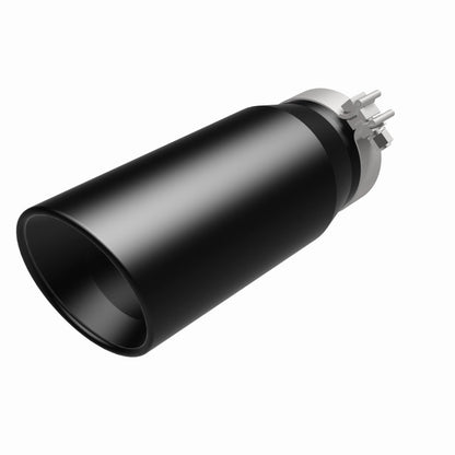 Magnaflow Tip Stainless Black Coated Single Double Round Single Outlet 5in Dia 4in Inlet 13in L 35240 35240 360 Degree Image Set