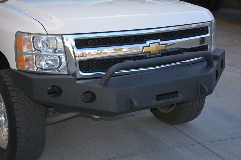 DV8 Offroad 07-13 Chevrolet Silverado 1500 Front Bumper - Black Powdercoat FBCS1-01 FBCS1-01 Photo - Mounted