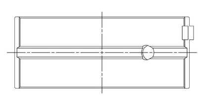 ACL 68-74 Nissan L16E/L18E 1595cc/1770cc 4cyl 0.25 Oversized High Performance Main Bearing Set 5M1172H-.25 5M1172H-.25 Technical Drawing