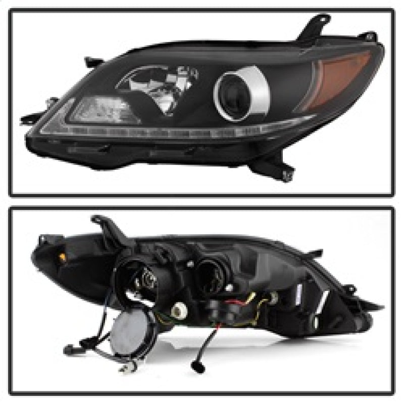 Spyder Toyota Sienna 2011-2014  Projector Headlights - DRL LED - Black PRO-YD-TSEN11-DRL-BK 5083982 5083982 Photo - Unmounted
