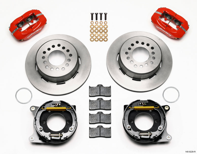 Wilwood FDL P/S Park Brake Kit-Red 2005 & Up Mustang 140-9228-R Photo - Primary