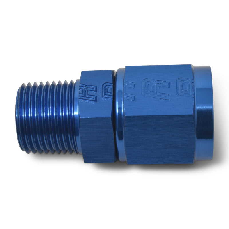 Russell -8 AN AN Female To Male NPT (Blue Finish) 614218 Photo - out of package