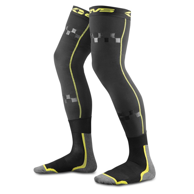 EVS Fusion Sock Combo Black/Hivi - Large/XL FSN-HIVIZ-L/XL