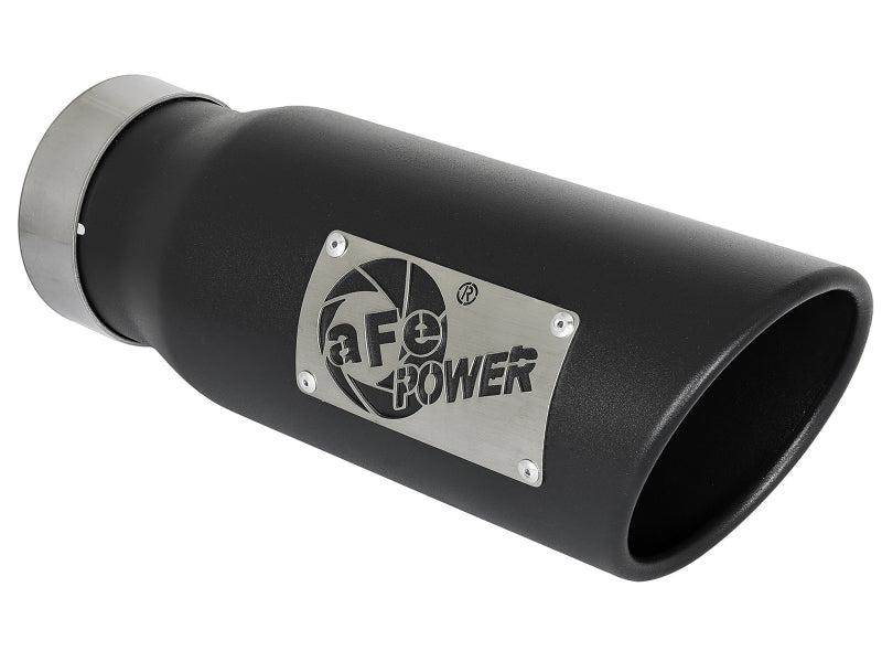 aFe Gemini XV 3in 304 SS Cat-Back Exhaust 09-18 GM Trucks V6-4.3/V8-4.8/5.3L w/ Black Tips 49-34131-B 49-34131-B Photo - Close Up
