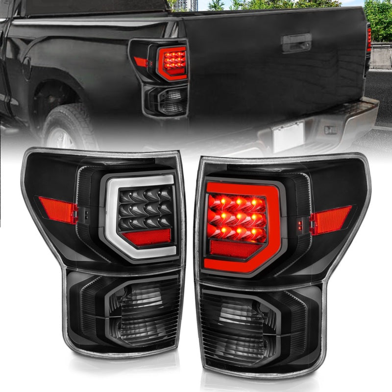 Anzo 07-11 Toyota Tundra Full LED Tailights Black Housing Clear Lens G2 (w/C Light Bars) 311386 311386 Photo - Primary