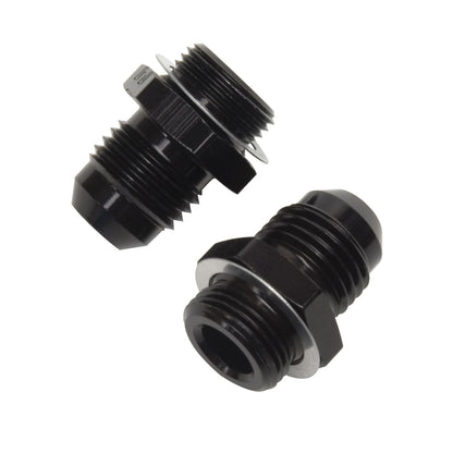 Russell -6 AN Holley Single Feed Carb Adapter Fitting (Black Finish) 640203 Photo - Primary