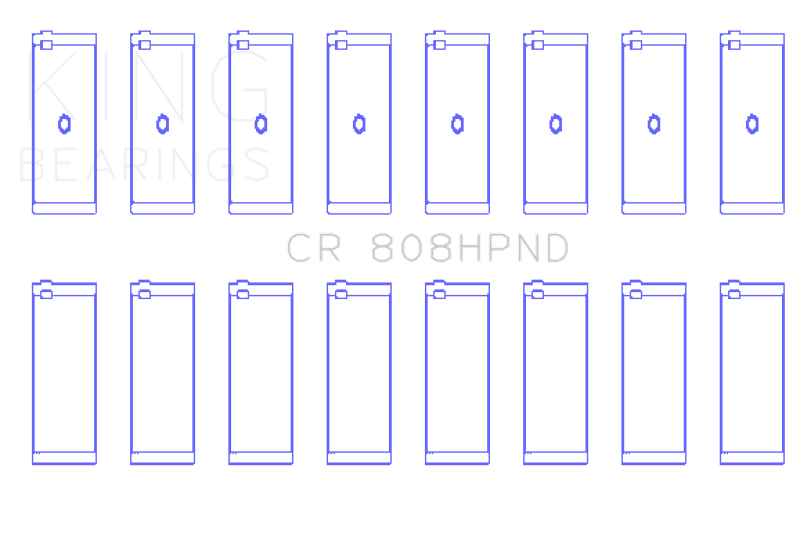 King Engine Bearings ChevrolET BBC 369-502 Gen Iv/V/Vi(Size STDX) Connecting Rod Bearing Set CR808HPNDSTDX CR808HPNDSTDX Photo - Primary