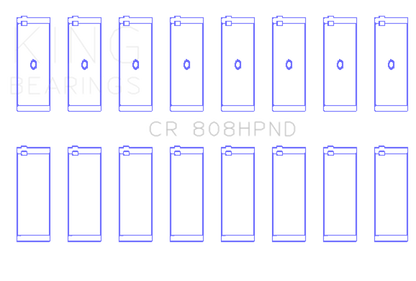 King Engine Bearings ChevrolET BBC 369-502 Gen Iv/V/Vi(Size STDX) Connecting Rod Bearing Set CR808HPNDSTDX CR808HPNDSTDX Photo - Primary