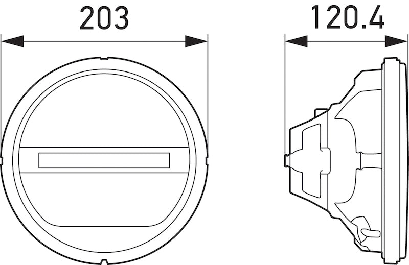 Hella Headlamp INSERT GR 1F8 241430011 241430011 Technical Drawing
