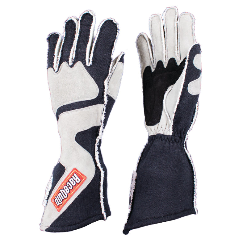Racequip 359 Series 2 Layer Nomex Outseam Race Gloves SFI 3.3/5 Gray & Black 359606 Photo - Primary