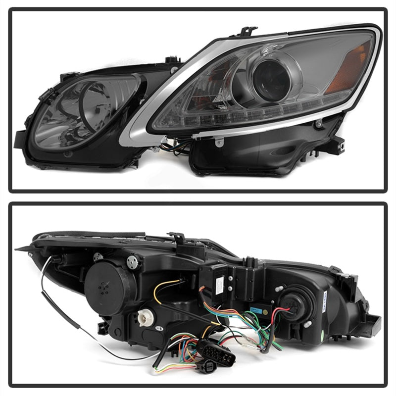 Spyder Lexus GS 300 / 350 / 450 06-11 Headlights - HID Model Only - Smoke PRO-YD-LG06-HID-DRL-SM 5082817 5082817 Photo - Unmounted