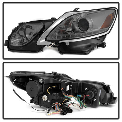 Spyder Lexus GS 300 / 350 / 450 06-11 Headlights - HID Model Only - Smoke PRO-YD-LG06-HID-DRL-SM 5082817 5082817 Photo - Unmounted